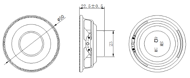 50mm（多媒体喇叭）规格图